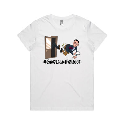 Give Dan The Boot Tee - White T-Shirt Thumbnail