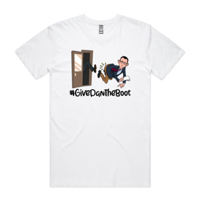 Give Dan The Boot Tee - White T-Shirt Thumbnail
